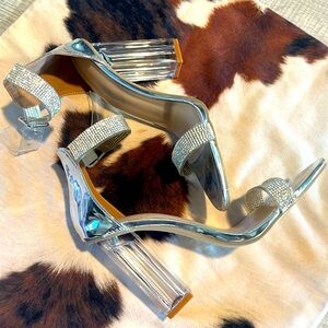 Rhinestone Silver Heals